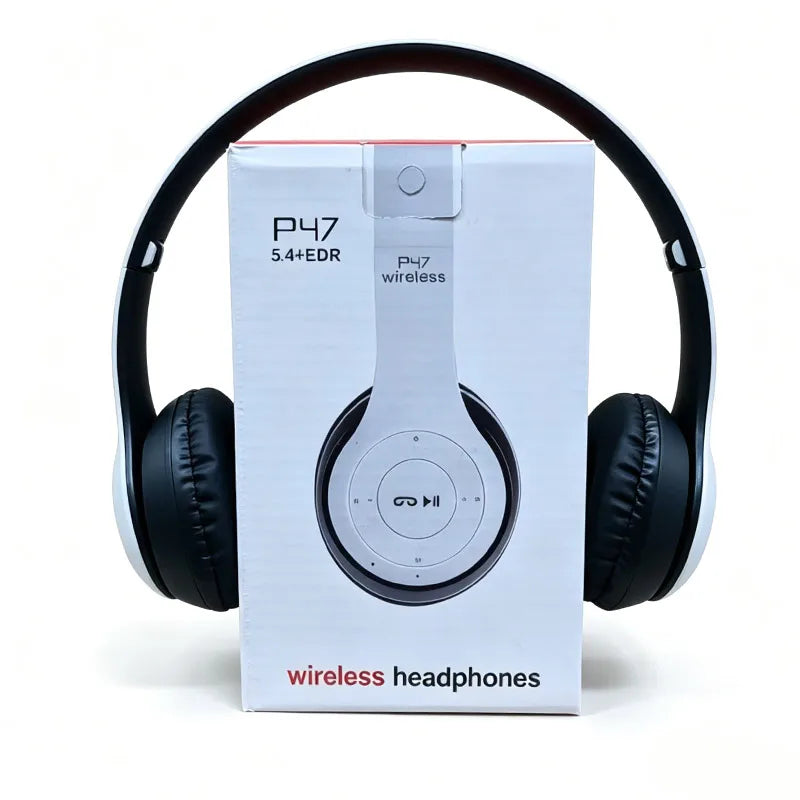 Wireless Headset Bluetooth 5.0 Foldable Sport Over Ear Headphones Stereo Bass Earphone for Running Gaming Phone Tablet