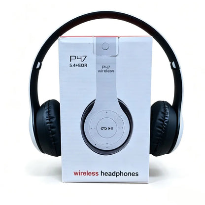 Wireless Headset Bluetooth 5.0 Foldable Sport Over Ear Headphones Stereo Bass Earphone for Running Gaming Phone Tablet