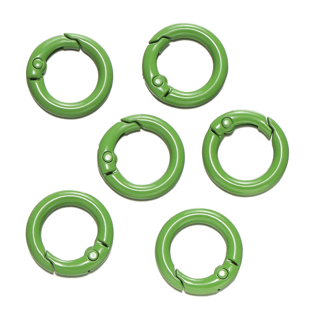 Colorful O-Ring Spring Clasp Clips — Zinc Alloy Carabiner Connectors