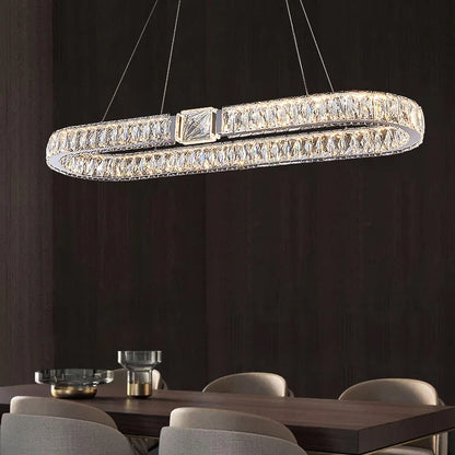 Luxury LED Crystal Ceiling Chandeliers Modern Gold/Chrome Metal Pendant Lights Home Restaurant Hotel Decor Lighting Fixtures
