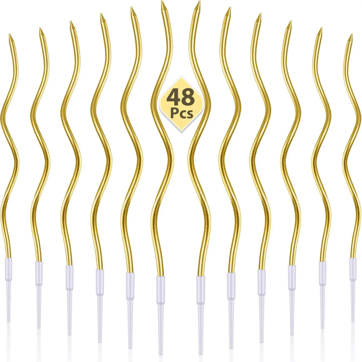 6/12/48pcs Birthday Candles Spiral Cake Candles  Long Thin Cake Candles For Wedding Party And Cake Decoration