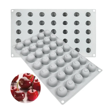 Baking Three-dimensional Candle Making Silicone Moulds Cherry Mousse Imitation Real Fruit DIY Chocolate Cake Mold