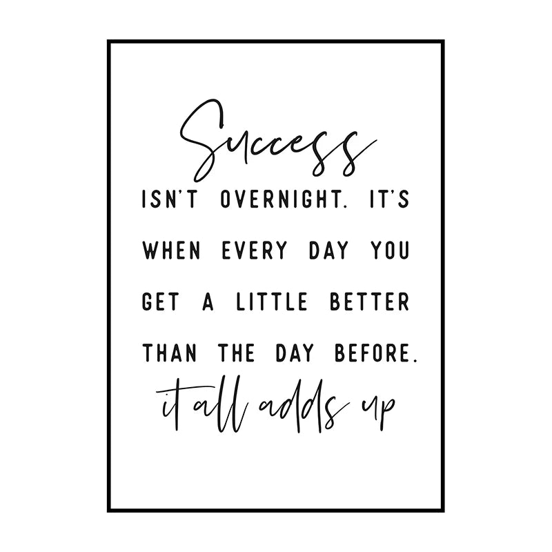 Motivational Poster Success Quotes Print Leadership Canvas Painting Success Wall Art Picture for Living Room Office Home Decor