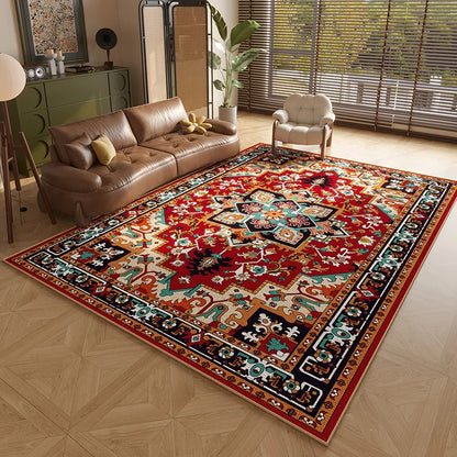 Persian Style Carpets for Living Room Anti-slip Cloakroom Rug American Bedroom Decor Retro Carpet Washable Study Soft Floor Mat