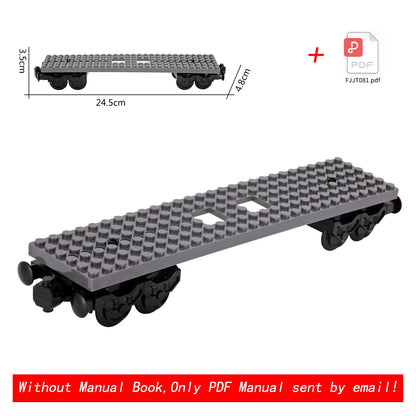 2025 New MOC City Creative Idea 6 * 28 dark grey train base Building Block Bricks Kids DIY High-tech Creative Toy