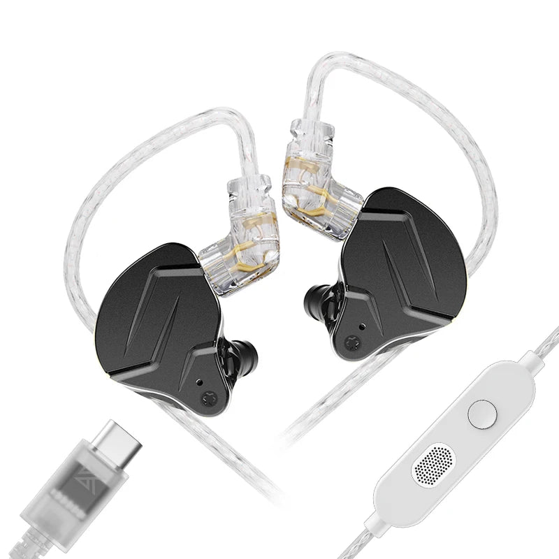 KZ ZSN Pro X metal headphones 1ba + 1dd hybrid technology high-fidelity bass monitor sports headphones and noise-cancelling head