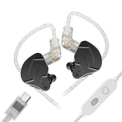 KZ ZSN Pro X metal headphones 1ba + 1dd hybrid technology high-fidelity bass monitor sports headphones and noise-cancelling head