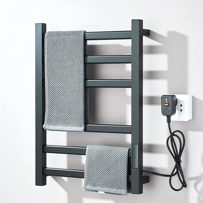 Electric Towel Dryer Black/White Bathroom Electric Rack Digital Display Temperature Time Control Towel Warmer Rail