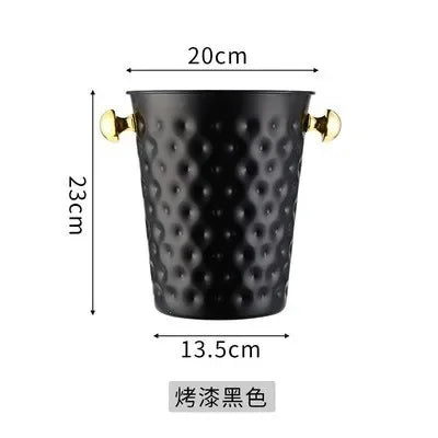 European Stainless Steel Ice Bucket Beer Red Wine Juice Drink Cooler Bar Family Party Champagne Ice Bucket Bar Wine Accessories