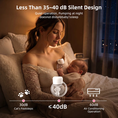 Wearable Breast Pump Hands Free Electric Breast Pumps Comfort Milk Collector with LCD Display 4 Modes & 9 Level, 300mmHg MAX