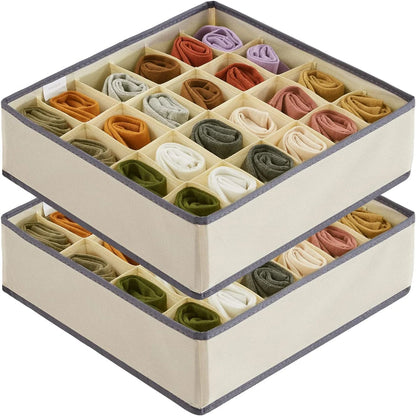 Sock Underwear Organizer Drawer Divider Foldable Closet Organizers Bins Cabinet Organization Storage Box for Socks Underwear Tie