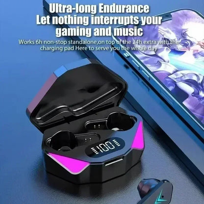 TWS Gaming Earbuds Wireless Bluetooth Earphones With Mic Bass Audio Sound Positioning 9D Stereo Music HiFi Headset For phones