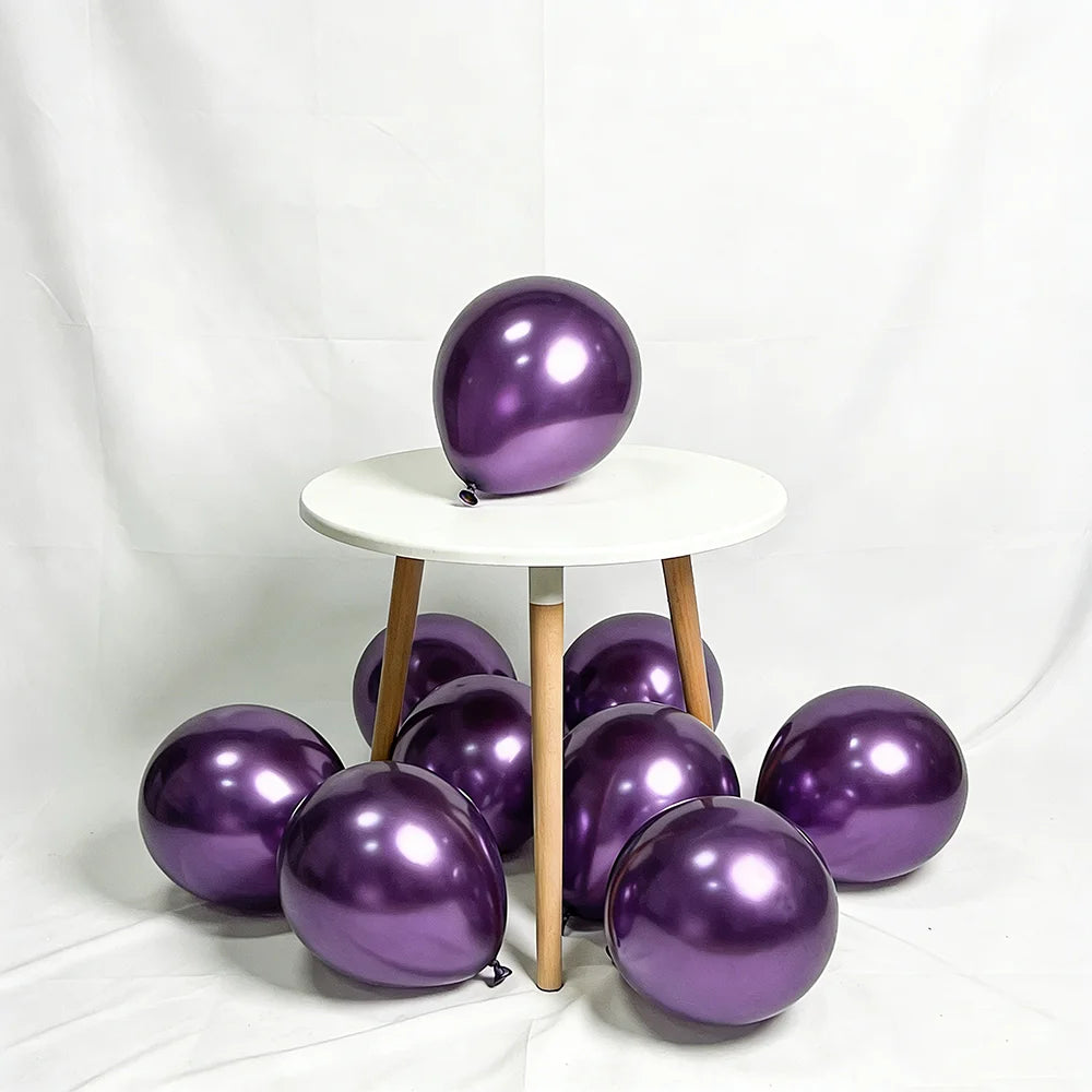 20/50/100pcs Metallic Balloons Metal Chrome Silver Grey Balloons for Party Wedding & Engagement Decoration New Year Decor Globos