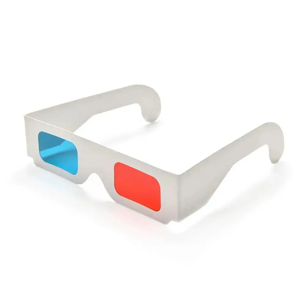 1Pc Universal 3D Glasses Cardboard Paper Glasses Portable Red Blue Cyan 3D TV Movie Game Glasses for DVD 3D Gaming Real Cinemas