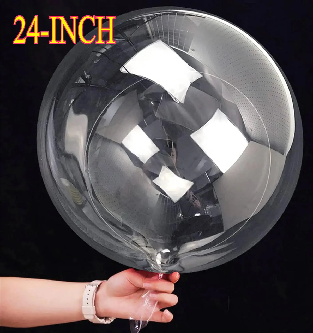 10-50 Pcs 20-24 Inch Bobo Balloons Stick Bubble Balloons Clear Bobo Balloon Large Transparent Bubble Balloon for Christmas