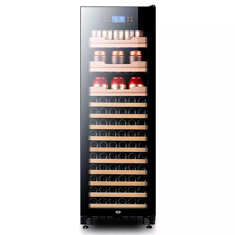 High quality 600mm Outdoor Under Counter Dual Zone Double Wall Electronic I Mini Fridge Wine Cooler