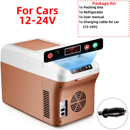 Yanace 15L Portable Car Refrigerator Dual Zone Mini Fridge Freezer for Camping Travel Electric Cooler Box  Outdoor Use