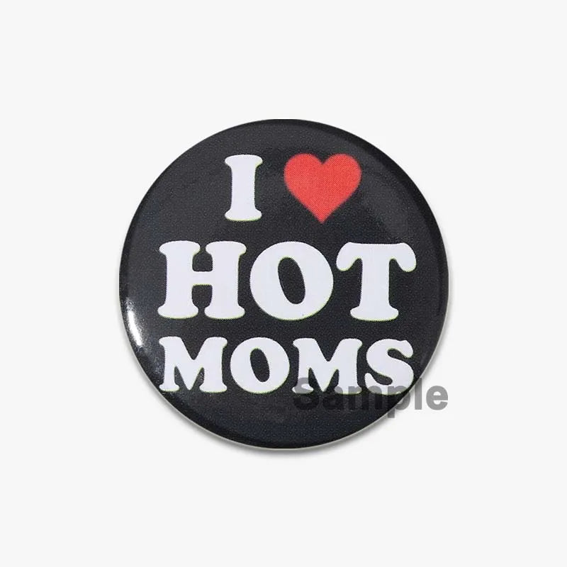 32/44/58mm Creative Round Animal Letter Pins Cartoon Character Funny