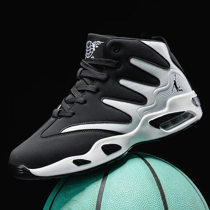 Men's High-Top Basketball Shoes, Heavy-Duty and Stable, Lace-Up Training Sneakers, Unisex, Suitable for Running, Sports, Basketball, Walking. Ideal Gift for Men, Lightweight, Comfortable, Lace-Up Closure, Men's Basketball Sho