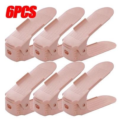 1/12PCS Adjustable Shoe Stacker Shoe Slots Organizer Space Saver Double Deck Rack Holder for Closet Organization