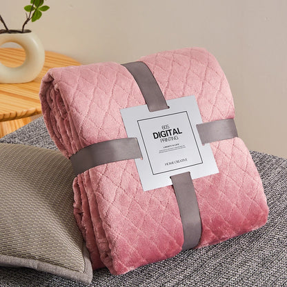 Winter Flannel Blankets For Beds 280GSM Faux Fur Coral Fleece Sofa Cover Microfiber Plush Fur Bedspread Plaid Blankets