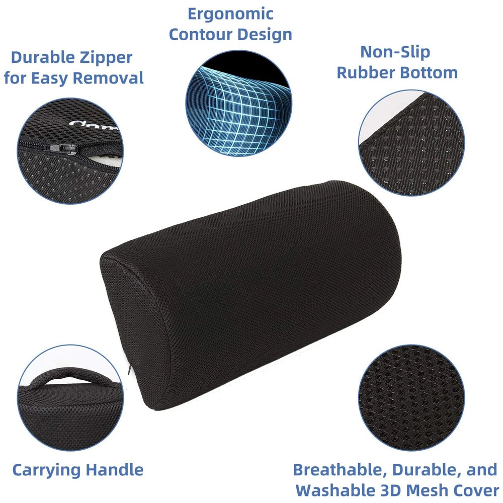 Foot Rest for Under Desk, Soft Foam Office Accessory with Washable Cover, Foot Stool for Car Home Office, Relieves Leg & Ankle