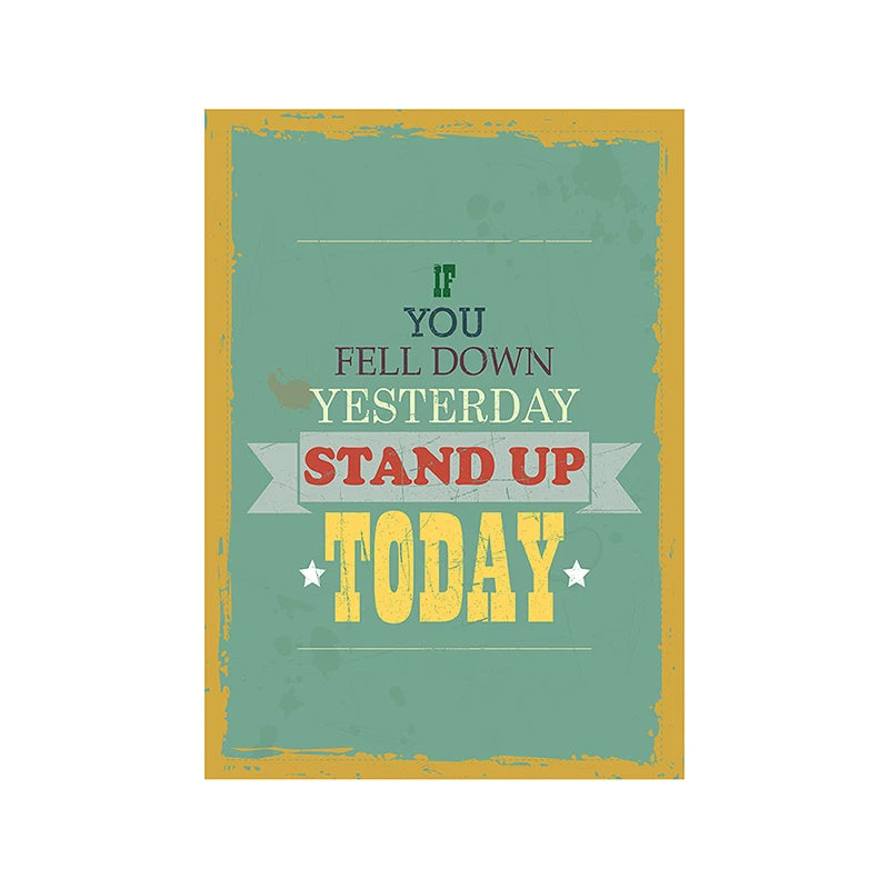 Motivational Posters Inspirational Quote In English Wall Art Decorative Painting Home Room Office Classroom Creative Decoration