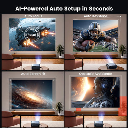 Wimius G1 4K Smart Projectors Google TV System Auto Foucs Wifi High Quality Full HD 1080P Home Cinema  Beam Projector for Movie