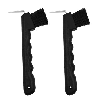 2 Pcs Horse Hoof Pick with Brush Non-Slip Handle Horse Hoof Cleaner Tool Equestrian Grooming Supplies 3 Colors Available