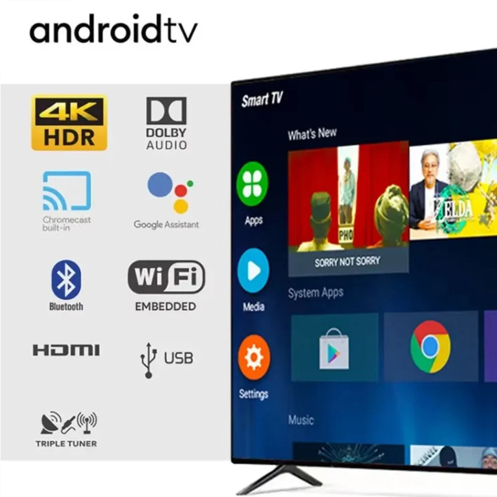 Large Size 120 Inch 4K UHD Frameless Android Smart TV LED Screen for Public Viewing Events