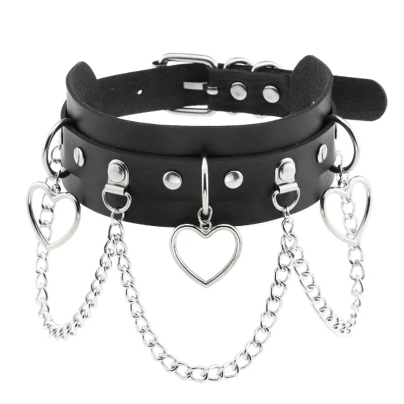 1pc Harajuku Gothic Spike Rivet Star Necklaces Collares Hip Hop Rock