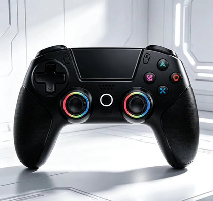Rechargeable Wireless Gamepad for PS5/PC/Android/iOS with Hall Joystick,Turbo&Macro,RGB Lights,Dual Vibration Game Controller