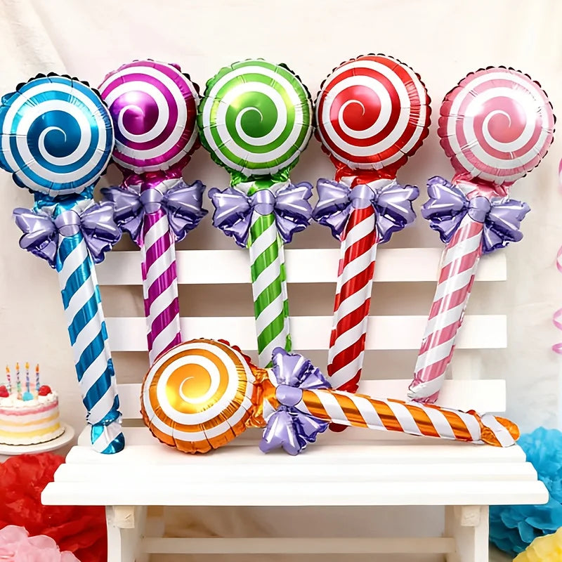 32Pcs Lollipop Balloons, Colorful Candy Balloons, Birthday Party Decoration Balloons, Carnival Gifts , Party Supplies
