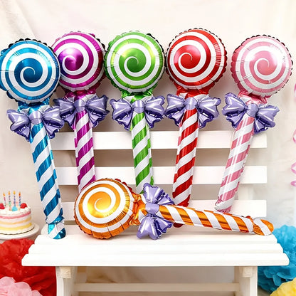 32Pcs Lollipop Balloons, Colorful Candy Balloons, Birthday Party Decoration Balloons, Carnival Gifts , Party Supplies