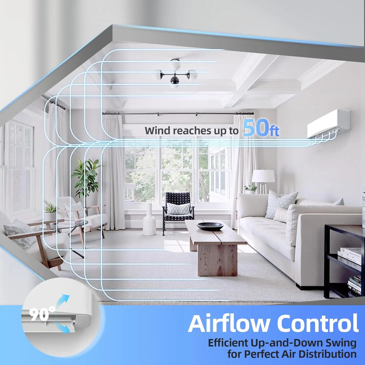 12000BTU Mini Split Air Conditioner & Heater, 17 SEER2, 230V | Ductless Inverter Mini Split AC Covers Up to 750 Sq.Ft,, Custom