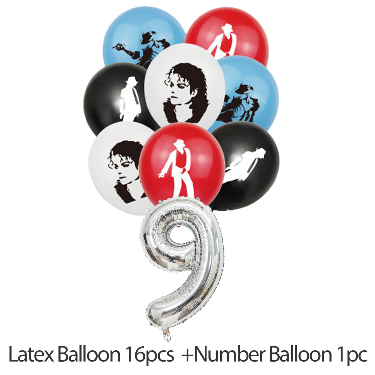Michael Jacksons Birthday Party Decorations Fans Party Supplies Cake Topper Balloons Background Photo Studio Photography Props