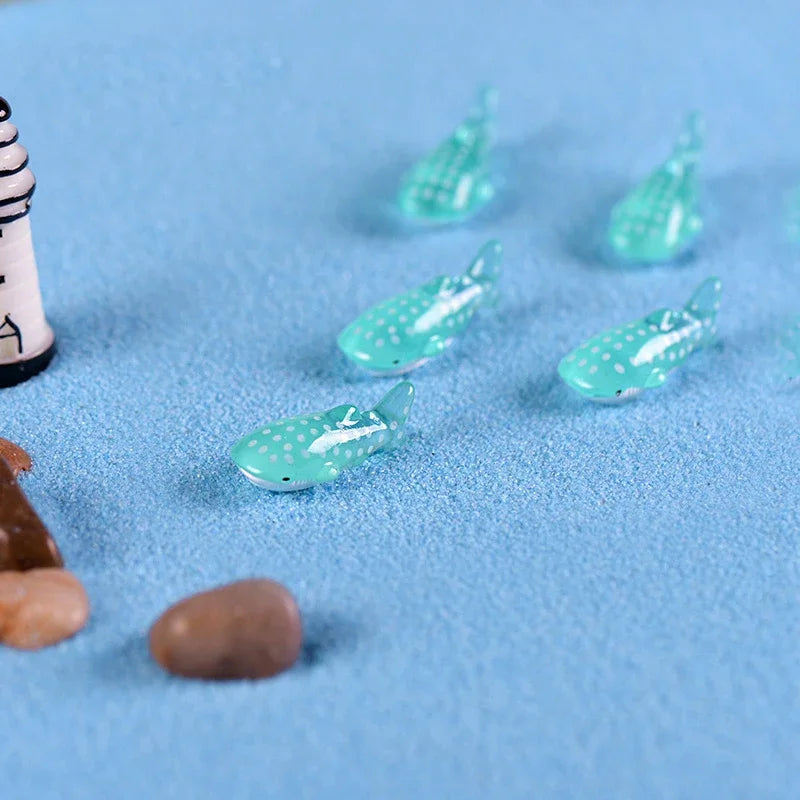 5 Pcs Spot Shark Mediterranean Style Resin Decoration Micro-landscape Decoration Creative  Miniature Garden