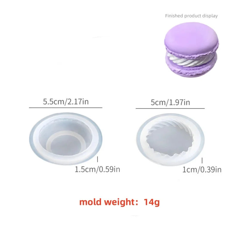 3D Macaron Shape Candle Soap Silicone Mold DIY Chocolate Dake Dessert Fondant Baking Epoxy Resin Molds Sandwich Biscuits Making