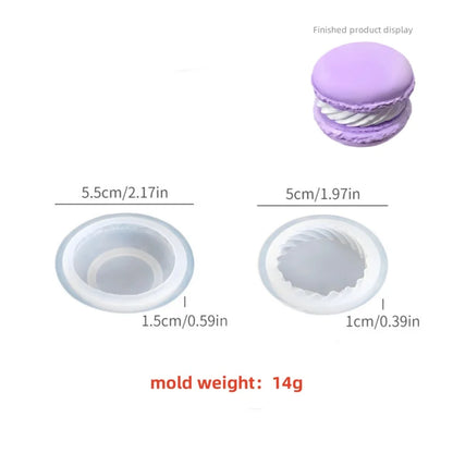 3D Macaron Shape Candle Soap Silicone Mold DIY Chocolate Dake Dessert Fondant Baking Epoxy Resin Molds Sandwich Biscuits Making