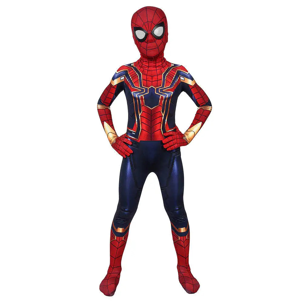 Spiderman Zentai Costume Anime Superhero Miles Morales Spider Man Cosplay Costume Bodysuit Halloween Costume for Kids Boy Adult