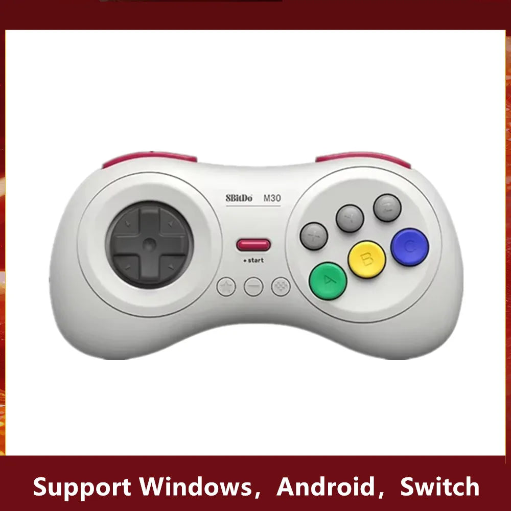 8Bitdo M30 Bluetooth Controller Gamepad For Nintendo Switch PC Windows Steam and Android With Sega Genesis Mega Drive Style