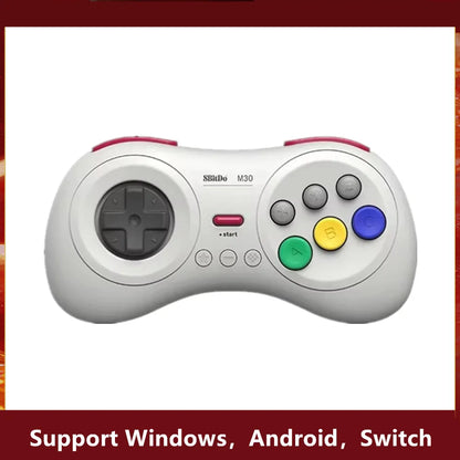 8Bitdo M30 Bluetooth Controller Gamepad For Nintendo Switch PC Windows Steam and Android With Sega Genesis Mega Drive Style