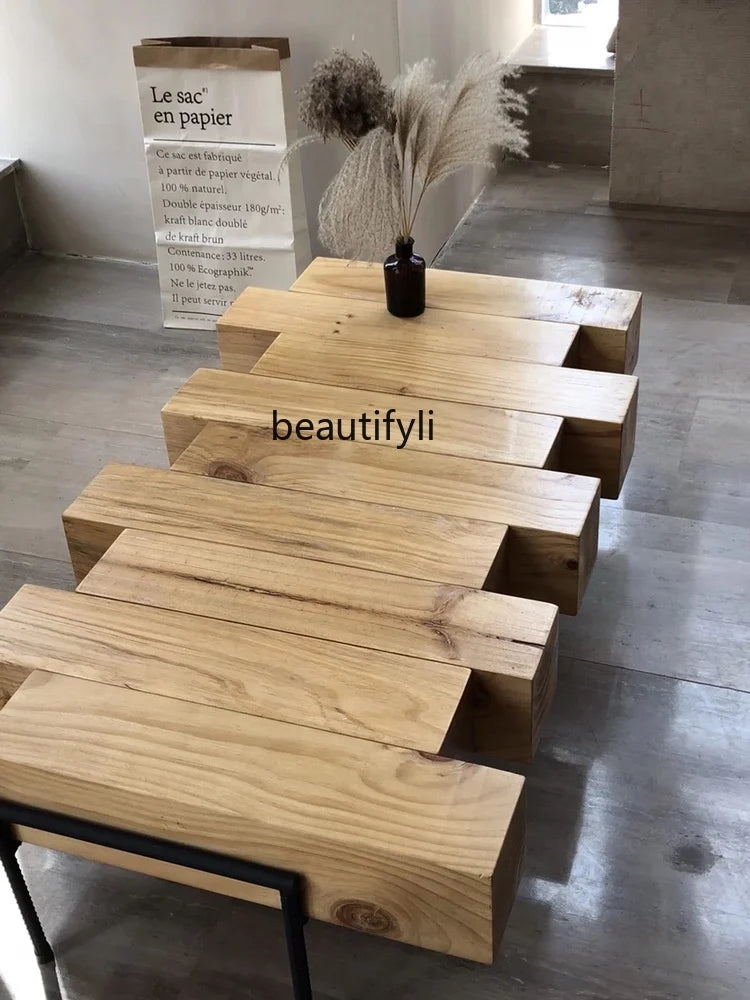 Nordic Coffee Table Solid Wood Creative Simple Living Room Table