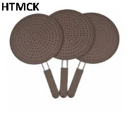HTMCK Heat-Resistant Silicone Kitchen Splatter Screen Frying Pan Lid with Handle Oil Splash Guard Drain Board Cover