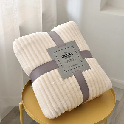 Soft Plaid Blankets Warm Coral Fleece Throw Blanket Sofa Cover Bedspread On The Bed For Adult Kid Pet Winter Warm Blankets