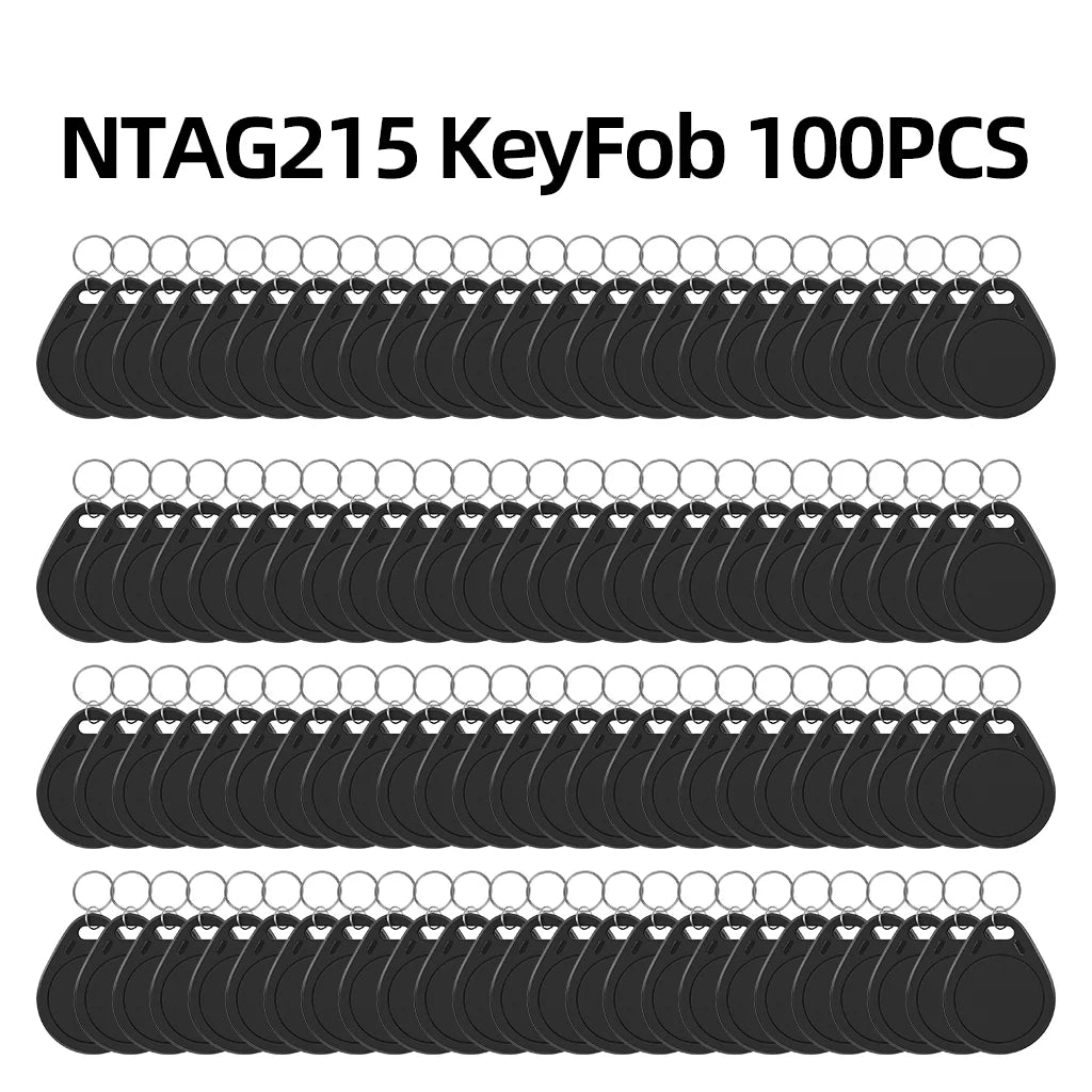 NTAG215 NFC KeyFob Waterproof Rewritable Keychain 504 Bytes Compatible with Amiibo & Apple Shortcuts for iOS Android