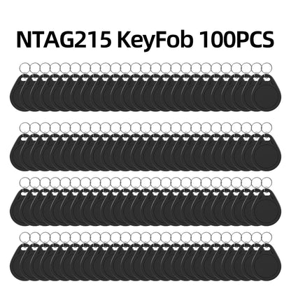 NTAG215 NFC KeyFob Waterproof Rewritable Keychain 504 Bytes Compatible with Amiibo & Apple Shortcuts for iOS Android