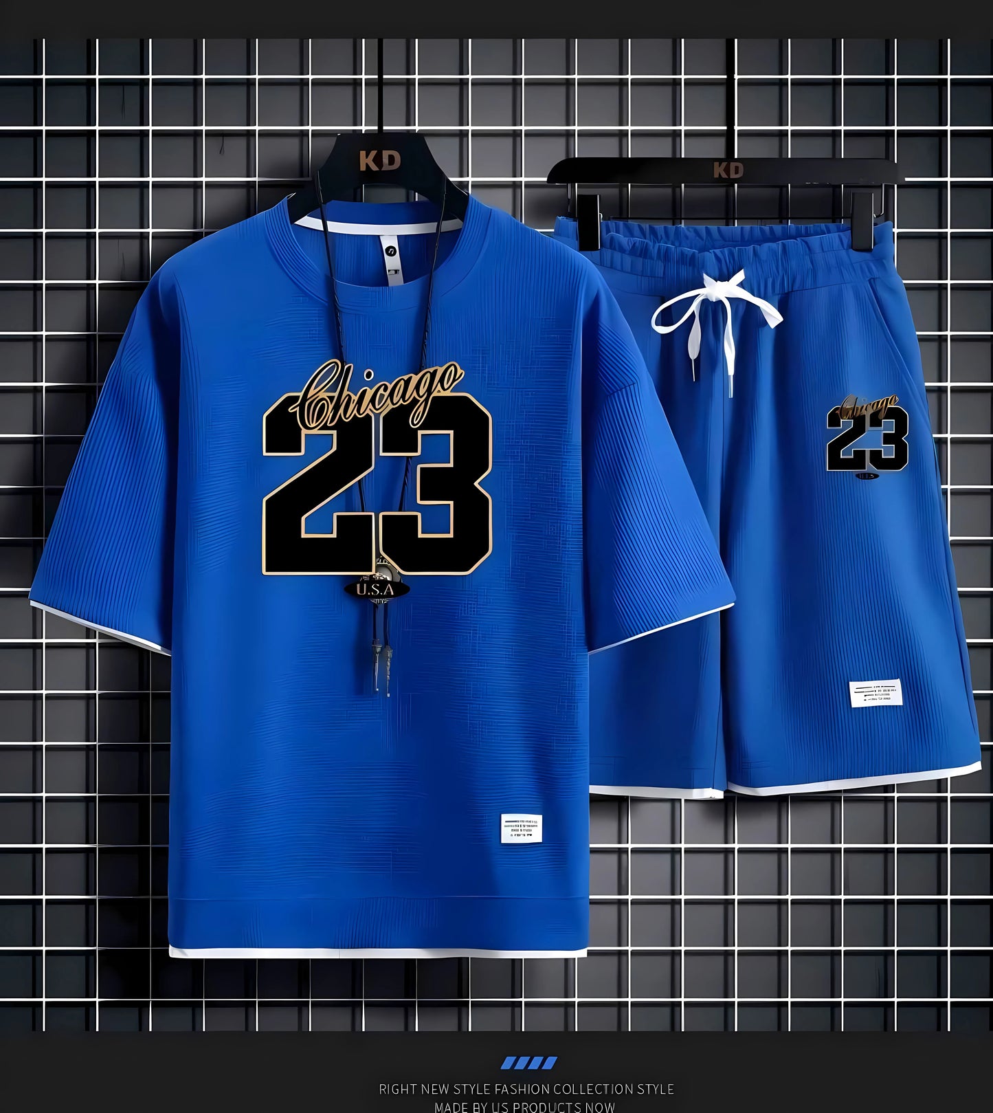 The 2025 summer new men's set features street fashion casual comfort softness breathability and 3D digital pattern printing