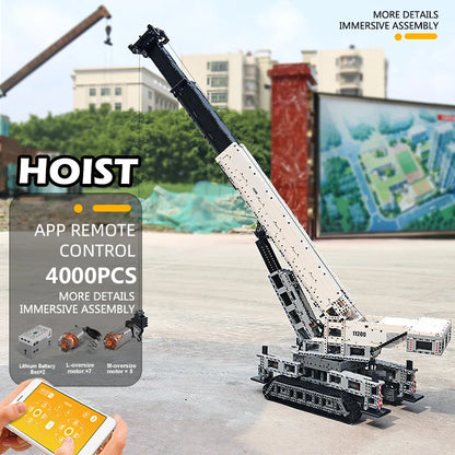 Mould King 17002 Technical Car Toys The MOC-10123 RC Motorized Crane Liebherred LTR 11200 Truck Model Building Blocks Kids Gifts