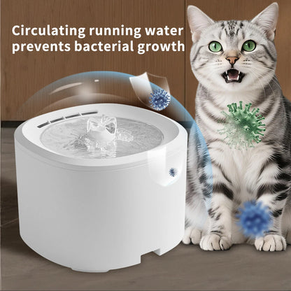 3L Automatic Pet Water Fountain with Ultra Quiet Pump and Circulating Filtration for Cats and Dogs